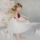Willa Linen Tutu Dress - Golden Stars
