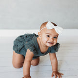 Liliana Baby Girl Muslin Playsuit - Dusty Pine
