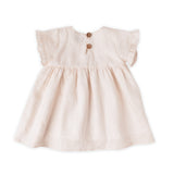 Ella Baby Girl Linen Dress - Cookie Dough