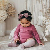 Willow Long Sleeve Cotton Bodysuit - Wisteria