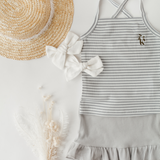 Paloma Singlet - Dusty Blue Stripe