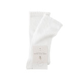 Sweet Love Pattern Mesh Knee-High Socks - White