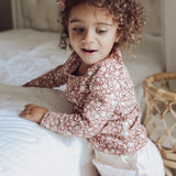 Emily Cotton Top - Red Floral