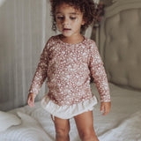 Emily Cotton Top - Red Floral