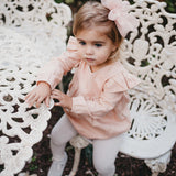 Mia Vintage Organza Bow Hair Clip or Headband - Marshmallow