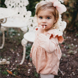 Mia Vintage Organza Bow Hair Clip or Headband - Marshmallow