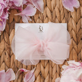 Mia Vintage Organza Bow Hair Clip or Headband - Marshmallow