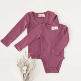 Willow Long Sleeve Cotton Bodysuit - Wisteria