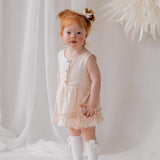 Knee-high Luxe Cable Knit Socks with Bows - White
