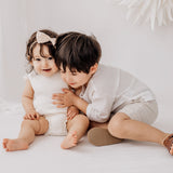 Liliana Muslin Playsuit - Cream