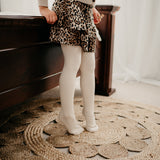 Classic Ribbed Unisex Tights - Macaroon