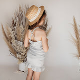 Paloma Singlet - Dusty Blue Stripe