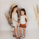 Paloma Singlet - Dusty Blue Stripe