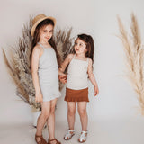 Paloma Singlet - Dusty Blue Stripe