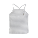 Paloma Singlet - Dusty Blue Stripe