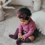Willow Long Sleeve Cotton Bodysuit - Wisteria