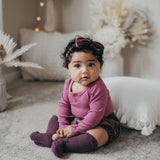 Willow Long Sleeve Cotton Bodysuit - Wisteria