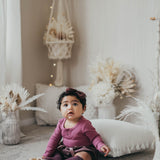 Willow Long Sleeve Cotton Bodysuit - Wisteria