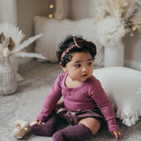 Willow Long Sleeve Cotton Bodysuit - Wisteria