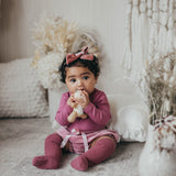 Willow Long Sleeve Cotton Bodysuit - Wisteria