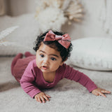 Willow Long Sleeve Cotton Bodysuit - Wisteria