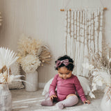 Willow Long Sleeve Cotton Bodysuit - Wisteria