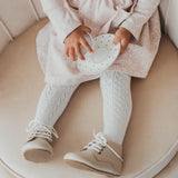 Sweet Love Special Occasion Pattern Heart Mesh Tights - White