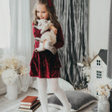 Sweet Love Special Occasion Pattern Heart Mesh Tights - White