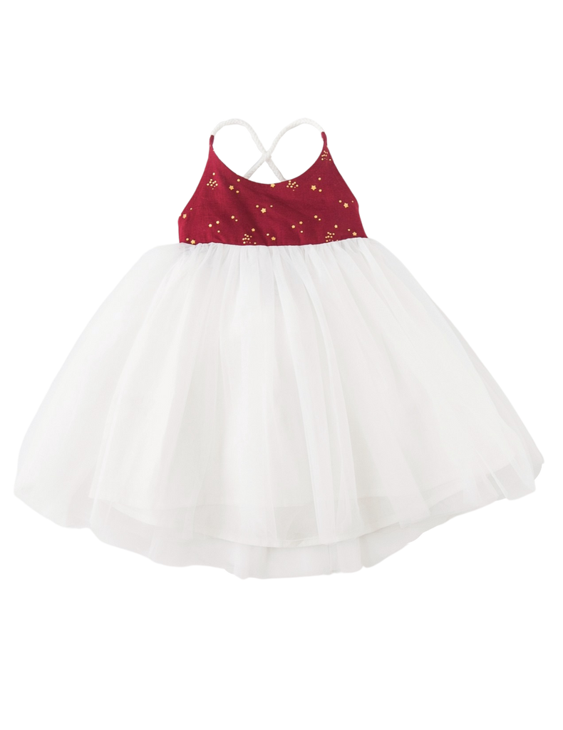 Willa Linen Tutu Dress Golden Stars Karibou Kids
